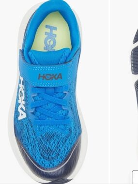 Hoka Kids Bright Blue and White Slip-On Sneaker 13.5